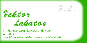 hektor lakatos business card